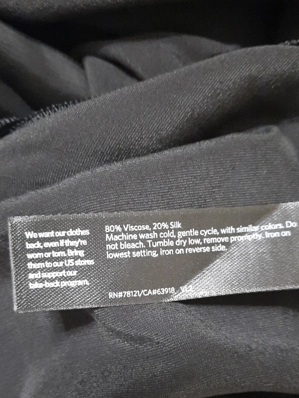 Eileen Fisher Black Velvet Long-Sleeve Shift Dress - Picture 6 of 11